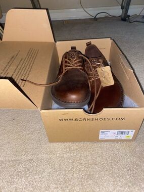 Born Mens TODD Dark Brown Shoes (NWT) Size 9